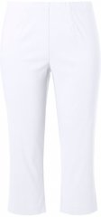 Ulla Popken Stretch Basic Bengaline Capri Pants Snow White