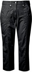 Ulla Popken Roll Tab Hem Stretch Cargo Pants Black