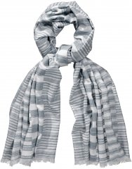 Ulla Popken Striped Statement Scarf Grey