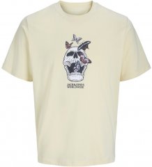 Jack & Jones Skull Coast Crew Neck T-Shirt Light Yellow