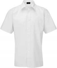 Espionage SH147 Short Sleeve Plain Collar Shirt White