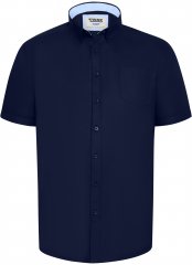 D555 James Oxford Πουκάμισο Με Κοντά Μανίκια TALL Μπλε Ναυτικό
