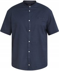 North Latitude 61109 Κοντομάνικο Πουκάμισο με Γιακά Μάο Ναυτικό Μπλε
