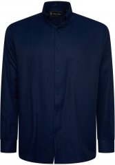 Kam Jeans 6357 Dobby Weave Shirt Navy