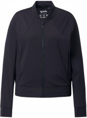 Ulla Popken Quick Drying College Collar Sweatshirt Black