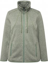 Ulla Popken Heather Knit Fleece Jacket Mint Green