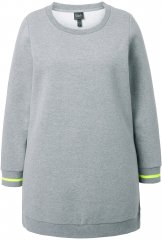 Ulla Popken Nostalgic Escape Oversized Sweatshirt Mouse Grey