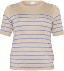 Kaffe Curve Lizzy Ριγέ πουλόβερ Μπεζ/Μπλε