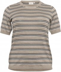 Kaffe Curve Lizzy Ριγέ πουλόβερ Μπεζ/Μαύρο