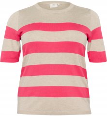 Kaffe Curve Lizzy Ριγέ πουλόβερ Μπεζ/Βατόμουρο