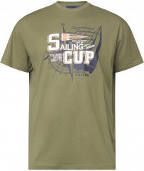 North Latitude 61119 Μπλουζάκι Με Στάμπα Λαδί