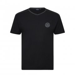 North Latitude Pyjama T-Shirt V-Neck Short Sleeve Black