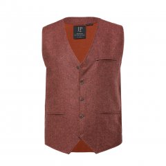 JP1880 Tweed Waistcoat Wool Brick Red