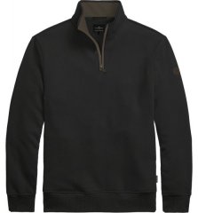 Double Outfitters MTOP-1163 Φούτερ με μισό φερμουάρ Μαύρο