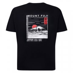 Espionage T422 Μπλουζάκι με Στάμπα Mount Fuji Μπλε Μαρίν