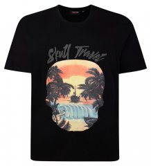 Espionage T432 Skull Travel Μπλούζα με στάμπα μαύρο