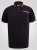 D555 Potts Jersey Polo With Jacquard Collar & Cuffs Μαύρο - Πόλο μπλουζάκια - Aνδρικά μπλουζακια πολο μεγάλα μεγέθη