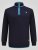 D555 Conway 2 1/4 Zip Neck Fleece Sweatshirt With Bear Logo Μπλε μαρέν - φούτερ/Φούτερ με κουκούλα - φούτερ/Φούτερ με κουκούλα ανδρικά μεγάλα μεγέθη 