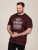 D555 Baldwin Grumpy Old Man Club Print Crew Neck T-shirt Burgundy/ Black Twist - Μακό μπλουζάκια - Aνδρικά μπλουζεσ μεγάλα μεγέθη
