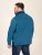 D555 Conway 1 1/4 Zip Neck Fleece Sweatshirt With Bear Logo Teal - φούτερ/Φούτερ με κουκούλα - φούτερ/Φούτερ με κουκούλα ανδρικά μεγάλα μεγέθη 