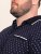 D555 Reid AOP Polo With Jacquard Collar, Pocket And Cuffs Μπλε μαρέν - Πόλο μπλουζάκια - Aνδρικά μπλουζακια πολο μεγάλα μεγέθη
