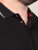 D555 Potts Jersey Polo With Jacquard Collar & Cuffs Μαύρο - Πόλο μπλουζάκια - Aνδρικά μπλουζακια πολο μεγάλα μεγέθη