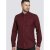 D555 Dawson Textured Shirt Dark Red - Πουκάμισα - Aνδρικά πουκαμισα μεγαλα μεγάλα μεγέθη
