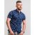 D555 Davian Hawaii Shirt Navy - Πουκάμισα - Aνδρικά πουκαμισα μεγαλα μεγάλα μεγέθη