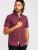 D555 Hillcrest S/S Micro Ao Print Shirt Burgundy - Πουκάμισα - Aνδρικά πουκαμισα μεγαλα μεγάλα μεγέθη