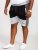 D555 Kirton Couture Elasticated Waistband Shorts Black/Charcoal - Αθλητικές φόρμες/σορτσάκια - Αθλητικές Φόρμες ανδρικεσ μεγάλα μεγέθη