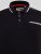 D555 Potts Jersey Polo With Jacquard Collar & Cuffs Μαύρο - Πόλο μπλουζάκια - Aνδρικά μπλουζακια πολο μεγάλα μεγέθη