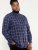 D555 Townsville Check Button Down Collar Shirt Navy - Πουκάμισα - Aνδρικά πουκαμισα μεγαλα μεγάλα μεγέθη