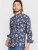 D555 Rooksey Floral Print Shirt Navy - Πουκάμισα - Aνδρικά πουκαμισα μεγαλα μεγάλα μεγέθη