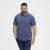 North Latitude Polo Blue Melange - Πόλο μπλουζάκια - Aνδρικά μπλουζακια πολο μεγάλα μεγέθη
