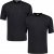 Adamo Marlon Comfort fit 2-pack T-shirt Black - Μακό μπλουζάκια - Aνδρικά μπλουζεσ μεγάλα μεγέθη