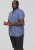 D555 KYLE S/S Micro AO Print Shirt Blue - Πουκάμισα - Aνδρικά πουκαμισα μεγαλα μεγάλα μεγέθη