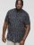 D555 BEAU S/S AO Leaf Print Shirt Navy - Πουκάμισα - Aνδρικά πουκαμισα μεγαλα μεγάλα μεγέθη