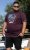 D555 NOVA Cali Surf Printed Crew Neck T-Shirt Plum - Μακό μπλουζάκια - Aνδρικά μπλουζεσ μεγάλα μεγέθη