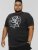 D555 CORTEX California Snake Printed Crew Neck T-Shirt Washed Black - Μακό μπλουζάκια - Aνδρικά μπλουζεσ μεγάλα μεγέθη