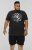 D555 CORTEX California Snake Printed Crew Neck T-Shirt Washed Black - Μακό μπλουζάκια - Aνδρικά μπλουζεσ μεγάλα μεγέθη