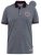 D555 KEMSTON Birds Eye Pique Polo Navy/White - Πόλο μπλουζάκια - Aνδρικά μπλουζακια πολο μεγάλα μεγέθη