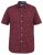 D555 DUNSTABLE S/S Micro AO Print Shirt Burgundy - Πουκάμισα - Aνδρικά πουκαμισα μεγαλα μεγάλα μεγέθη