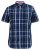 D555 HADSTOCK Check Button Down Collar S/S Shirt Navy - Πουκάμισα - Aνδρικά πουκαμισα μεγαλα μεγάλα μεγέθη