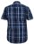 D555 HADSTOCK Check Button Down Collar S/S Shirt Navy - Πουκάμισα - Aνδρικά πουκαμισα μεγαλα μεγάλα μεγέθη