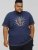 D555 COLIN Born To Rock Printed Crew Neck T-Shirt French Navy - Μακό μπλουζάκια - Aνδρικά μπλουζεσ μεγάλα μεγέθη