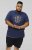 D555 COLIN Born To Rock Printed Crew Neck T-Shirt French Navy - Μακό μπλουζάκια - Aνδρικά μπλουζεσ μεγάλα μεγέθη
