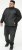 D555 MARSDEN Hybrid Knitted Jacket With Bonded Fleece Lining Black - Μπουφάν - Aνδρικά μπουφαν μεγάλα μεγέθη