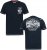 D555 GRAHAM YOSEMITE Chest And Back Printed Crew Neck T-Shirt Navy - Μακό μπλουζάκια - Aνδρικά μπλουζεσ μεγάλα μεγέθη