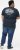 D555 GRAHAM YOSEMITE Chest And Back Printed Crew Neck T-Shirt Navy - Μακό μπλουζάκια - Aνδρικά μπλουζεσ μεγάλα μεγέθη