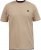 D555 SANDFORD Double Layer On Neck Ribs And Hem Waffle Textured T-Shirt Beige - Μακό μπλουζάκια - Aνδρικά μπλουζεσ μεγάλα μεγέθη